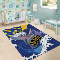 Personalised Barbados Independence Day Area Rug Flying Fish Flag Pattern - Wonder Print Shop