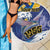 Personalised Barbados Independence Day Beach Blanket Flying Fish Flag Pattern - Wonder Print Shop
