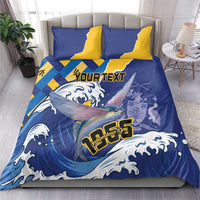 Personalised Barbados Independence Day Bedding Set Flying Fish Flag Pattern - Wonder Print Shop