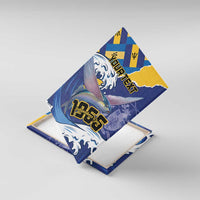 Personalised Barbados Independence Day Canvas Wall Art Flying Fish Flag Pattern - Wonder Print Shop