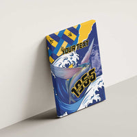 Personalised Barbados Independence Day Canvas Wall Art Flying Fish Flag Pattern - Wonder Print Shop