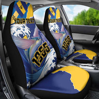 Personalised Barbados Independence Day Car Seat Cover Flying Fish Flag Pattern - Wonder Print Shop
