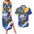 Personalised Barbados Independence Day Couples Matching Summer Maxi Dress and Hawaiian Shirt Flying Fish Flag Pattern - Wonder Print Shop