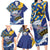 Personalised Barbados Independence Day Family Matching Long Sleeve Bodycon Dress and Hawaiian Shirt Flying Fish Flag Pattern - Wonder Print Shop