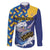 Personalised Barbados Independence Day Family Matching Long Sleeve Bodycon Dress and Hawaiian Shirt Flying Fish Flag Pattern - Wonder Print Shop