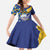 Personalised Barbados Independence Day Family Matching Mermaid Dress and Hawaiian Shirt Flying Fish Flag Pattern - Wonder Print Shop