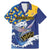 Personalised Barbados Independence Day Family Matching Mermaid Dress and Hawaiian Shirt Flying Fish Flag Pattern - Wonder Print Shop