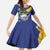 Personalised Barbados Independence Day Family Matching Off Shoulder Maxi Dress and Hawaiian Shirt Flying Fish Flag Pattern - Wonder Print Shop
