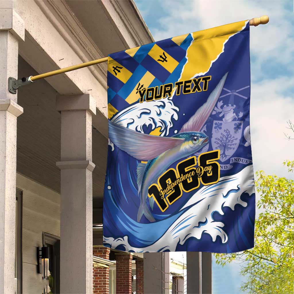 Personalised Barbados Independence Day Garden Flag Flying Fish Flag Pattern - Wonder Print Shop