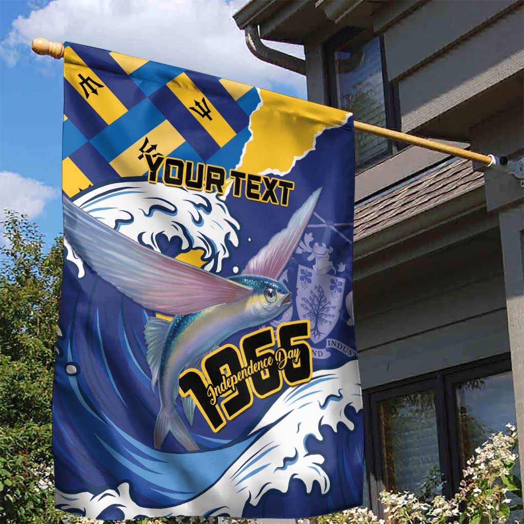 Personalised Barbados Independence Day Garden Flag Flying Fish Flag Pattern - Wonder Print Shop