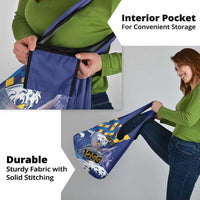 Personalised Barbados Independence Day Grocery Bag Flying Fish Flag Pattern