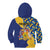 Personalised Barbados Independence Day Kid Hoodie Flying Fish Flag Pattern - Wonder Print Shop