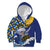 Personalised Barbados Independence Day Kid Hoodie Flying Fish Flag Pattern - Wonder Print Shop