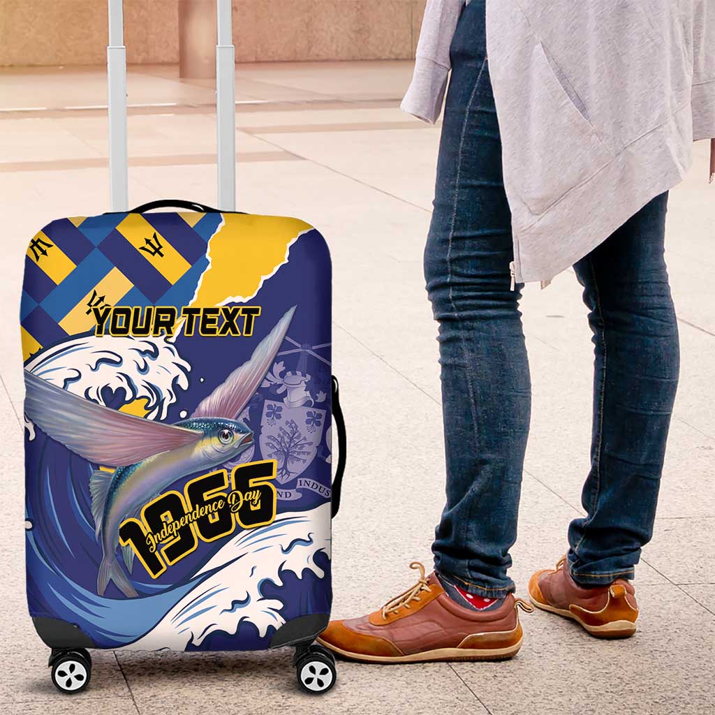 Personalised Barbados Independence Day Luggage Cover Flying Fish Flag Pattern - Wonder Print Shop