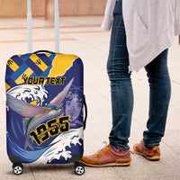 Personalised Barbados Independence Day Luggage Cover Flying Fish Flag Pattern - Wonder Print Shop