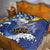 Personalised Barbados Independence Day Quilt Flying Fish Flag Pattern - Wonder Print Shop