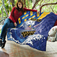 Personalised Barbados Independence Day Quilt Flying Fish Flag Pattern - Wonder Print Shop