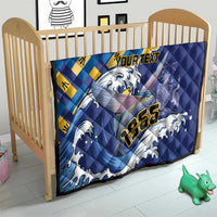 Personalised Barbados Independence Day Quilt Flying Fish Flag Pattern - Wonder Print Shop