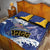 Personalised Barbados Independence Day Quilt Bed Set Flying Fish Flag Pattern - Wonder Print Shop