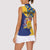 Personalised Barbados Independence Day Women Sleeveless Polo Shirt Flying Fish Flag Pattern - Wonder Print Shop