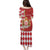 Monaco National Day Puletasi Coat Of Arms Mix Red Carnation Pattern - Wonder Print Shop