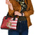 Monaco National Day Shoulder Handbag Coat Of Arms Mix Red Carnation Pattern