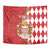 Monaco National Day Tapestry Coat Of Arms Mix Red Carnation Pattern - Wonder Print Shop