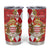 Monaco National Day Tumbler Cup Coat Of Arms Mix Red Carnation Pattern - Wonder Print Shop