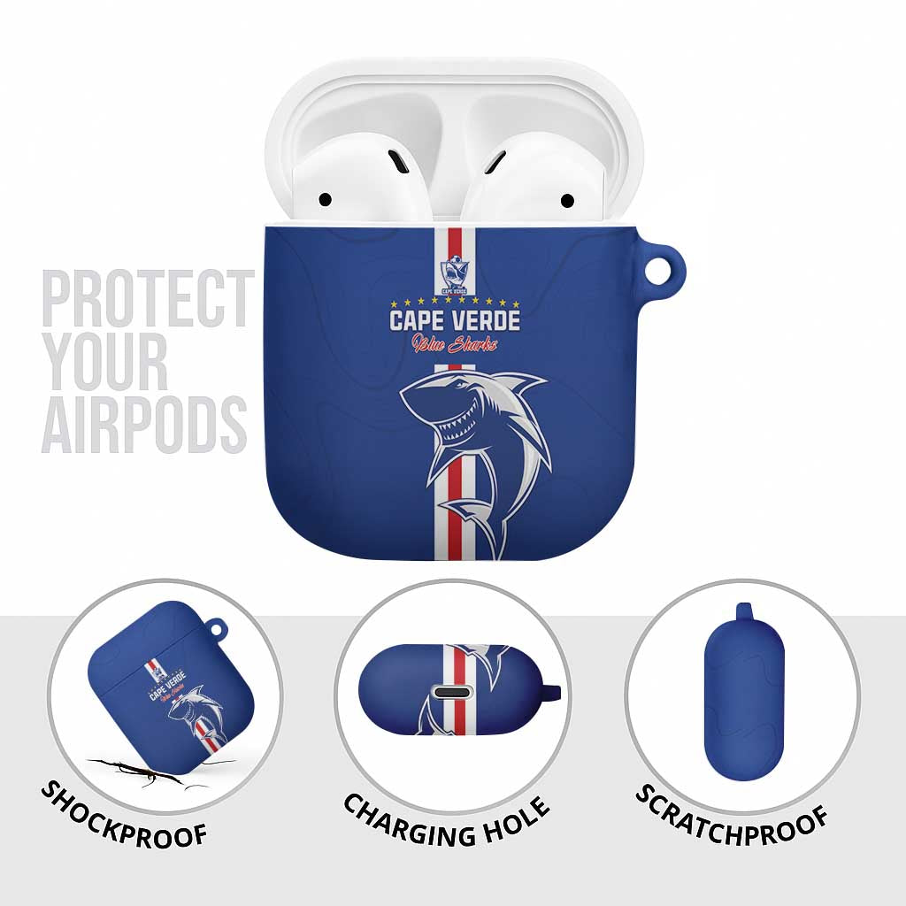 Cape Verde Football AirPods Case Go Champions Blue Sharks - Wonder Print Shop