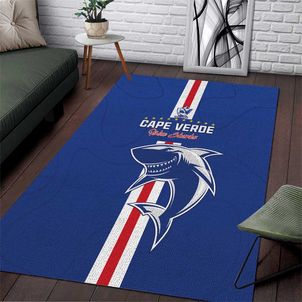 Cape Verde Football Area Rug Go Champions Blue Sharks - Wonder Print Shop