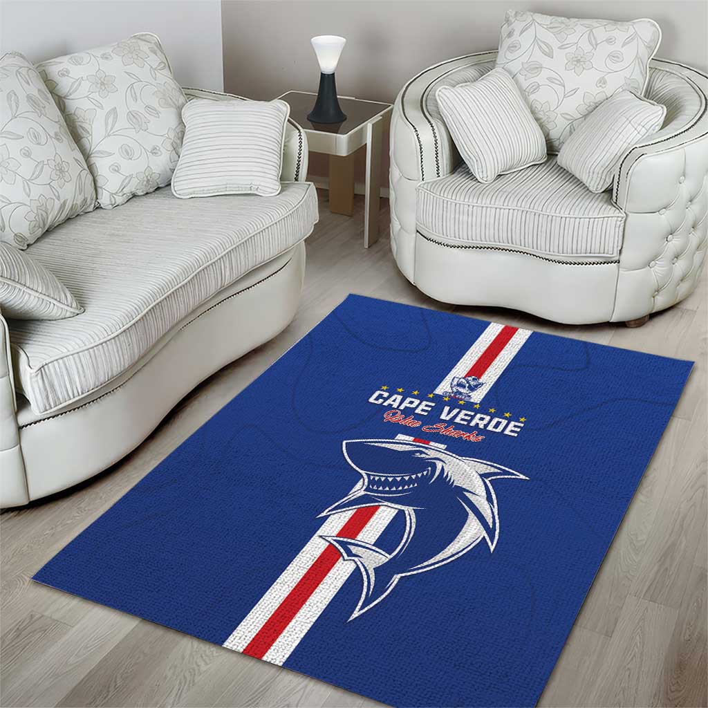 Cape Verde Football Area Rug Go Champions Blue Sharks - Wonder Print Shop