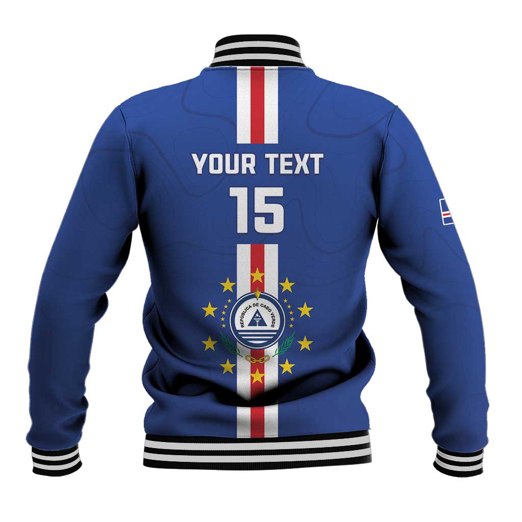Custom Cape Verde Football Baseball Jacket Go Champions Blue Sharks - Wonder Print Shop