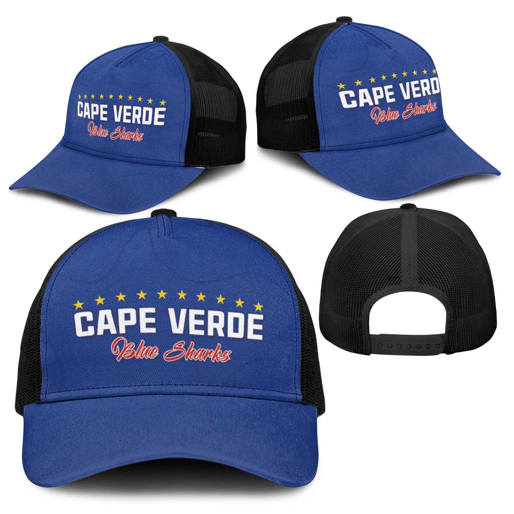 Cape Verde Football Baseball Net Cap Go Champions Blue Sharks - Wonder Print Shop