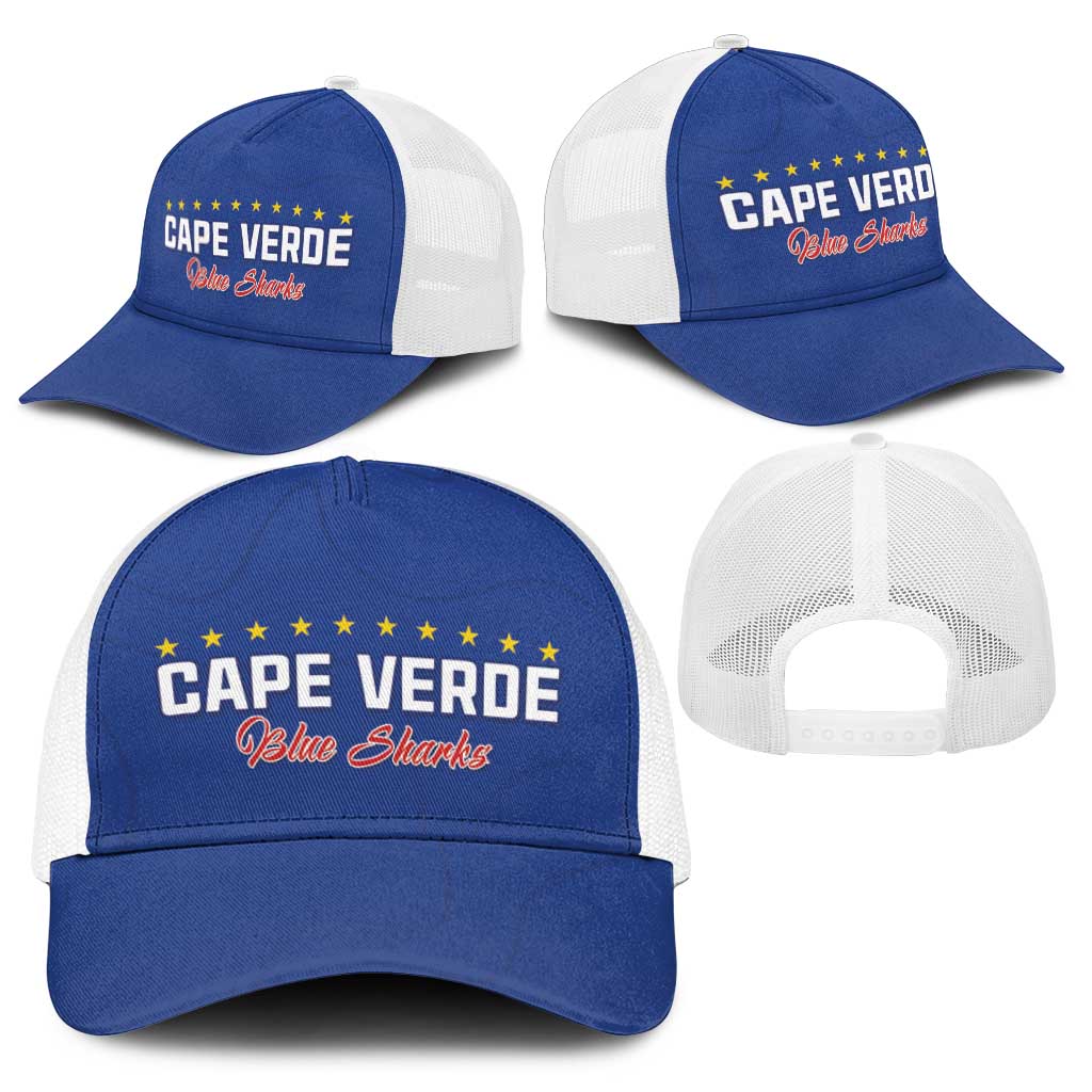 Cape Verde Football Baseball Net Cap Go Champions Blue Sharks - Wonder Print Shop