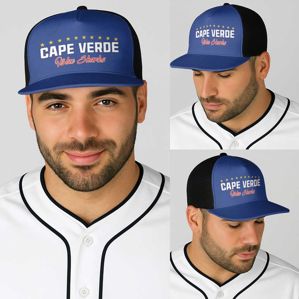 Cape Verde Football Baseball Net Cap Go Champions Blue Sharks - Wonder Print Shop