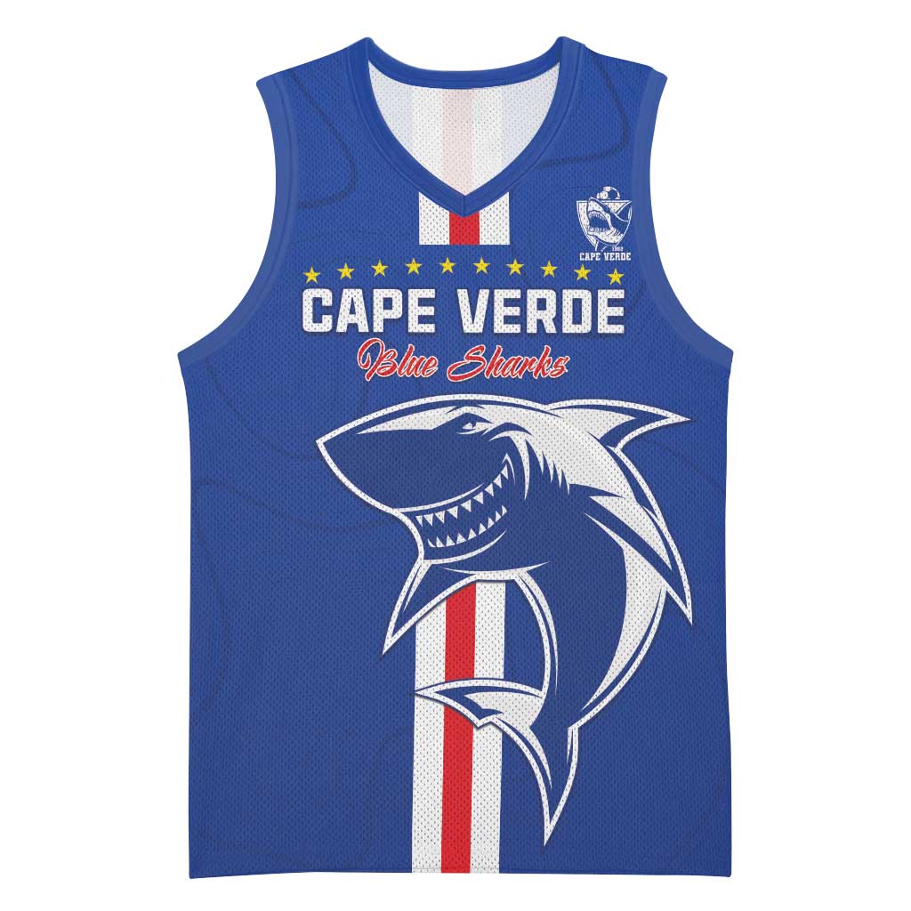 Custom Cape Verde Football Basketball Jersey Go Champions Blue Sharks - Wonder Print Shop
