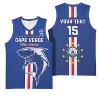 Custom Cape Verde Football Basketball Jersey Go Champions Blue Sharks - Wonder Print Shop