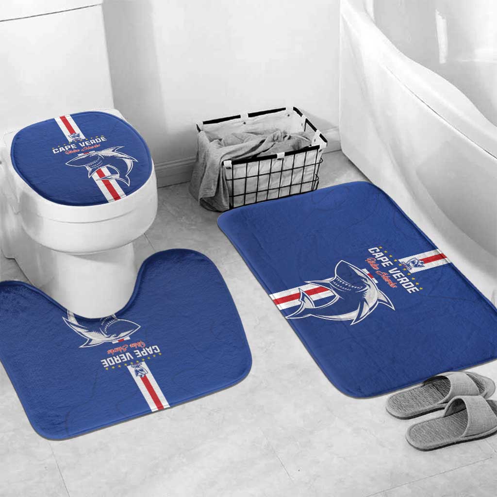 Cape Verde Football Bathroom Set Go Champions Blue Sharks - Wonder Print Shop