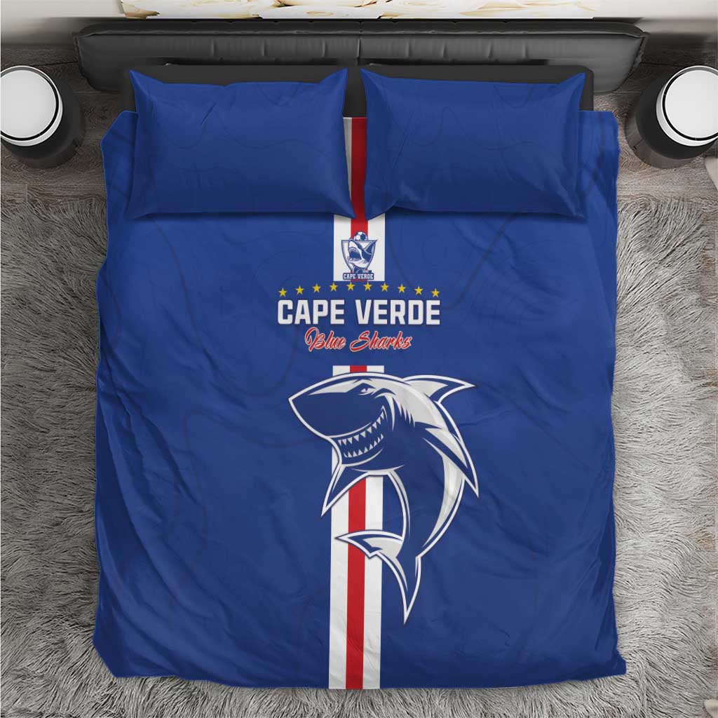 Cape Verde Football Bedding Set Go Champions Blue Sharks - Wonder Print Shop