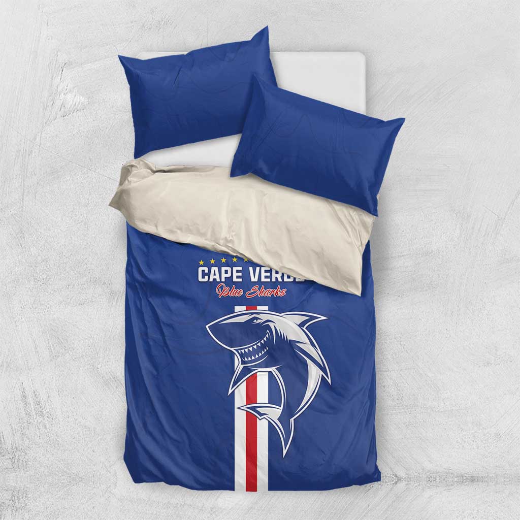 Cape Verde Football Bedding Set Go Champions Blue Sharks - Wonder Print Shop