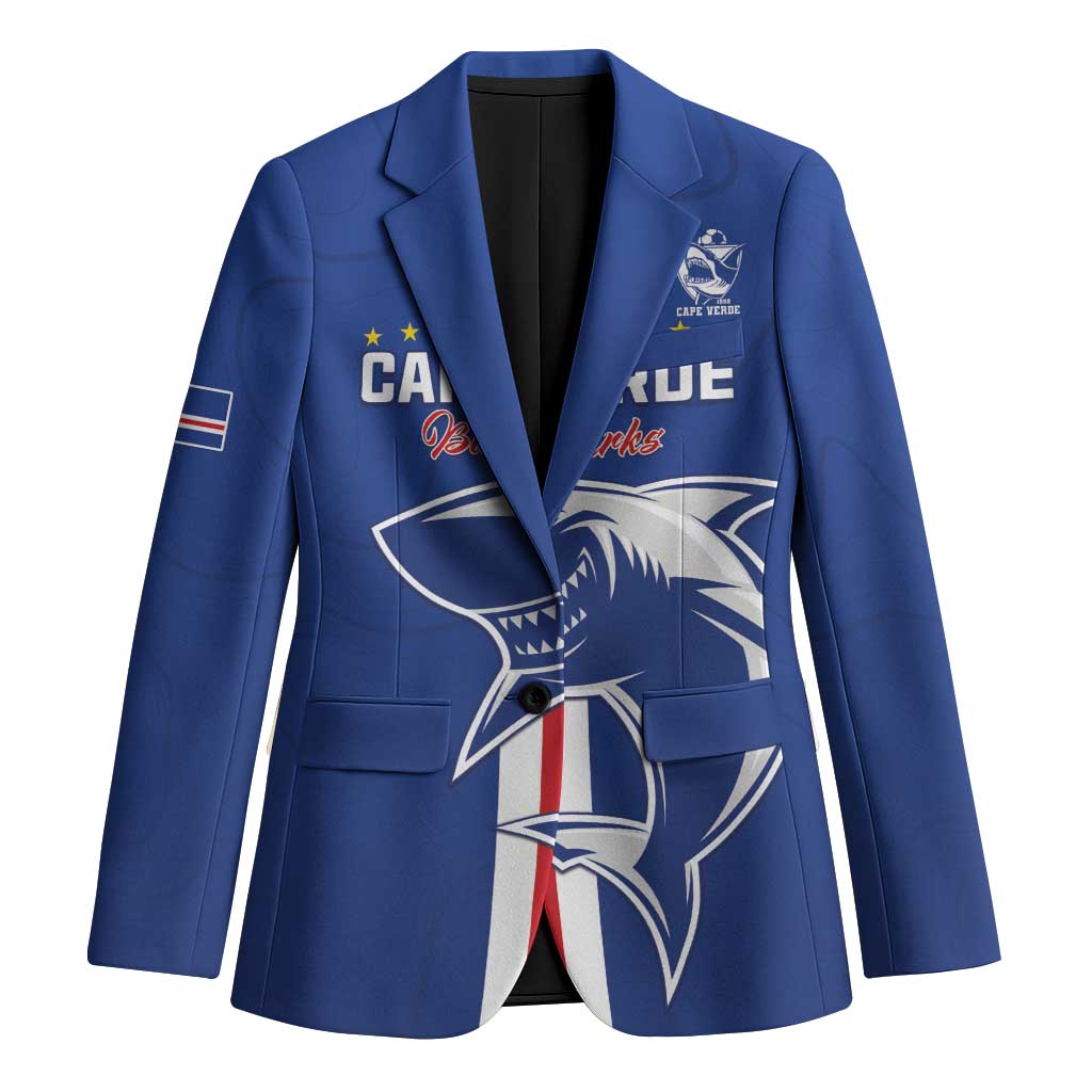 Custom Cape Verde Football Blazer Go Champions Blue Sharks - Wonder Print Shop