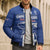 Custom Cape Verde Football Bomber Puffer Jacket Go Champions Blue Sharks - Wonder Print Shop