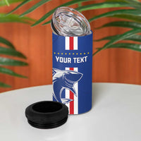 Custom Cape Verde Football 4 in 1 Can Cooler Tumbler Go Champions Blue Sharks - Wonder Print Shop