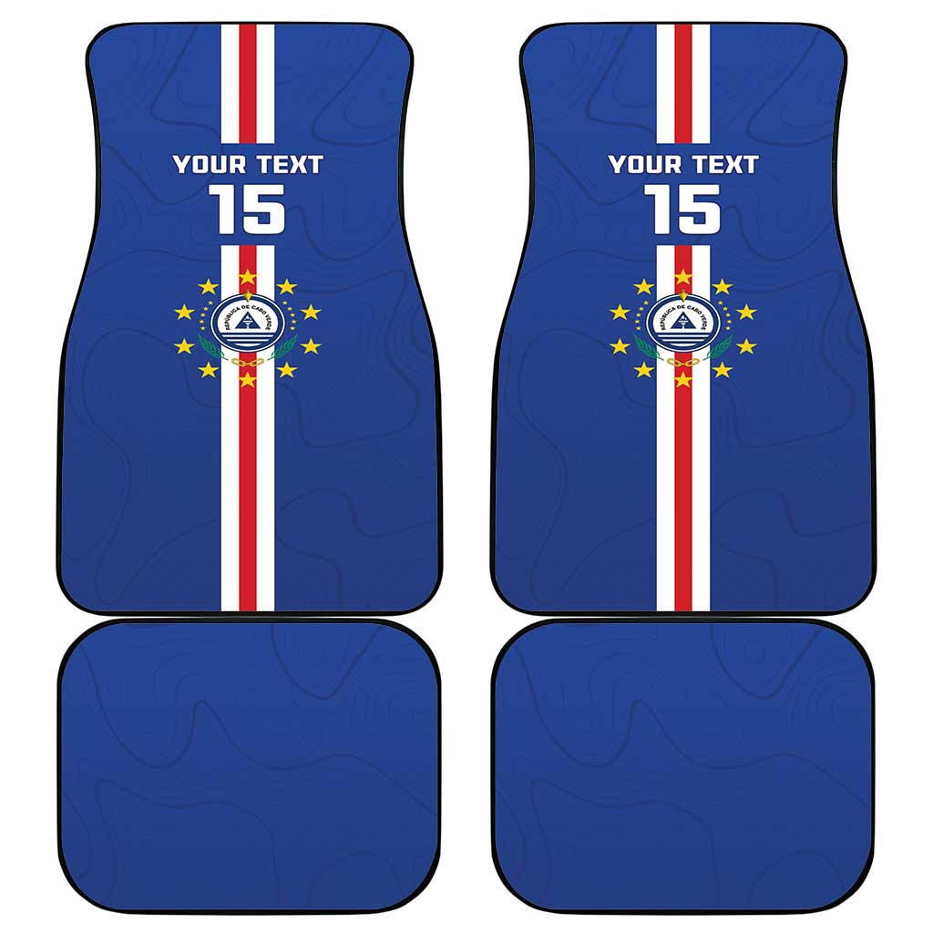 Custom Cape Verde Football Car Mats Go Champions Blue Sharks - Wonder Print Shop