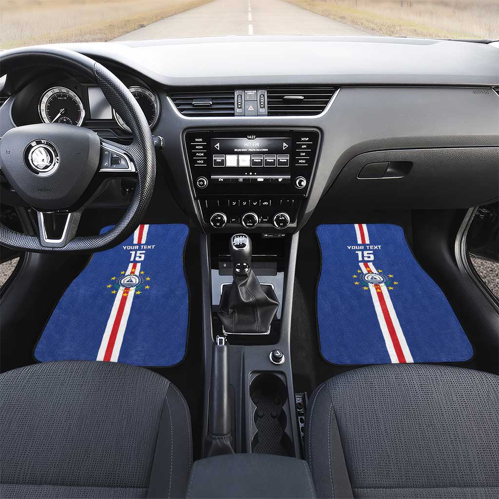 Custom Cape Verde Football Car Mats Go Champions Blue Sharks - Wonder Print Shop