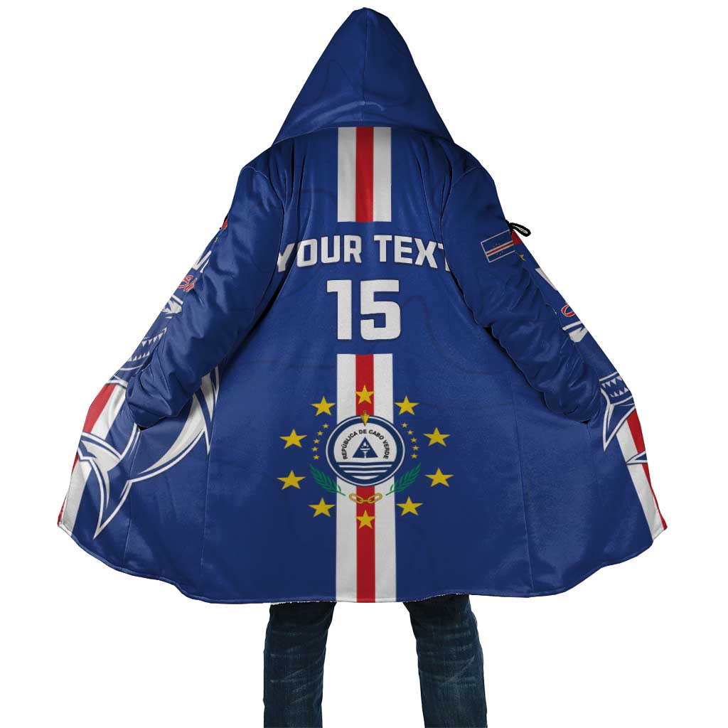 Custom Cape Verde Football Cloak Go Champions Blue Sharks - Wonder Print Shop