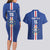 Custom Cape Verde Football Couples Matching Long Sleeve Bodycon Dress and Hawaiian Shirt Go Champions Blue Sharks - Wonder Print Shop