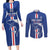 Custom Cape Verde Football Couples Matching Long Sleeve Bodycon Dress and Long Sleeve Button Shirt Go Champions Blue Sharks - Wonder Print Shop