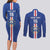 Custom Cape Verde Football Couples Matching Long Sleeve Bodycon Dress and Long Sleeve Button Shirt Go Champions Blue Sharks - Wonder Print Shop