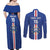 Custom Cape Verde Football Couples Matching Off Shoulder Maxi Dress and Long Sleeve Button Shirt Go Champions Blue Sharks - Wonder Print Shop